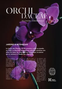 Affiche sur une exposition d'orchidées au musée d'histoire naturelle à Paris