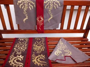 Photos de la réalisation du cosplay de la tenue des profondeurs de Link dans The Legend of Zelda : Tears of the Kingdom