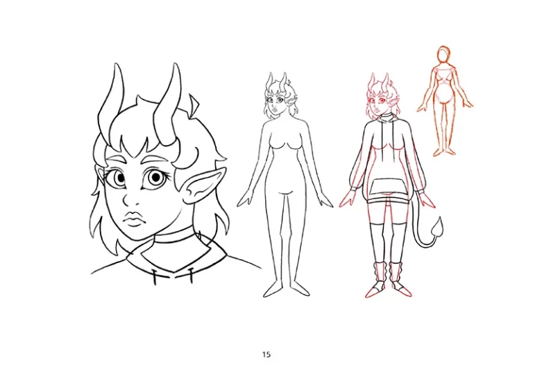 Planche de recherche de forme d'une succube timide