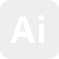 Icône Illustrator blanc fond transparent