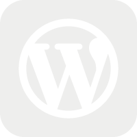 Icône WordPress blanc fond transparent