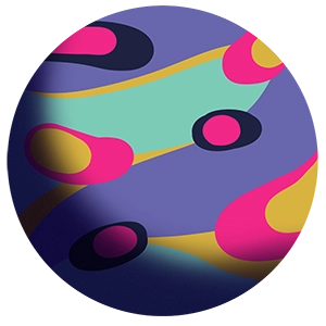 Dessin de planète colorée sur Procreate