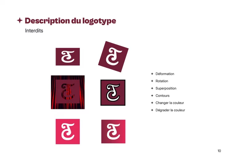 Charte graphique, interdits du logotype