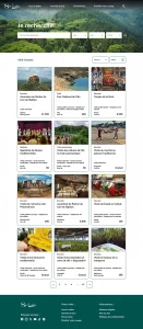 Capture d'écran d'une maquette figma de page recherche d'activité d'un site web de tourisme du Sri Lanka